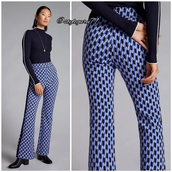 NWT, Anthropologie, MAEVE PONTE FLARE PANTS